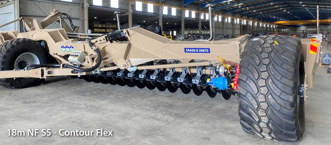 ndf 18m narrow fold contour flex single bar disc planter